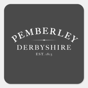 Pemberley Derbyshire Jane Austen Vierkante Sticker