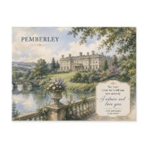 Pemberley Pride and Prejudice Jane Austen Ansichtk