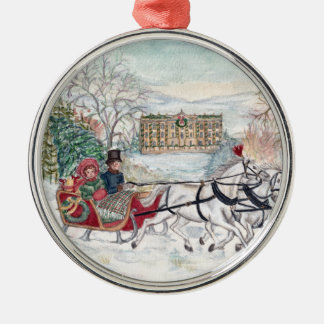 Pemberley Sleigh Ride - Jane Austen Metalen Ornament