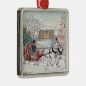 Pemberley Sleigh Ride - Jane Austen Metalen Ornament (Rechts)