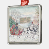 Pemberley Sleigh Ride - Jane Austen Metalen Ornament (Links)