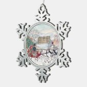 Pemberley Sleigh Ride - Jane Austen Tin Sneeuwvlok Ornament (Rechts)