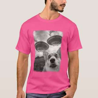 Pembroke Corgi Dog UFO Buitenaards Zelf T-shirt