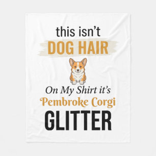 Pembroke Corgi Glitter Grappige Hond Liefhebber On Fleece Deken