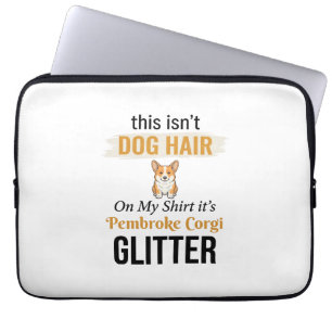 Pembroke Corgi Glitter Grappige Hond Liefhebber On Laptop Sleeve