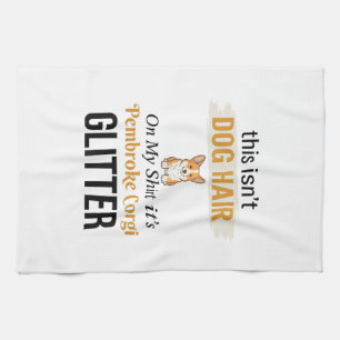Pembroke Corgi Glitter Grappige Hond Liefhebber On Theedoek