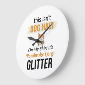 Pembroke Corgi Glitters Grappige Hond Liefhebber O Grote Klok (Hoek)
