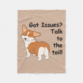 Pembroke Corgi heeft problemen? Fleece Deken (Voorkant)