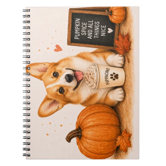 Pembroke Corgi Herfst Notitieboek (Voorkant)