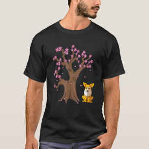 Pembroke Corgi Hond Van Japan Kersenbloesem T-shirt