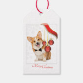 Pembroke Corgi Kerstmis Cadeaulabel (Voorkant)