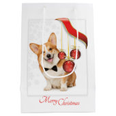 Pembroke Corgi Kerstmis Medium Cadeauzakje (Achterkant)