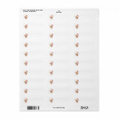 Pembroke Corgi kerstreportlabels Etiket (Full Sheet)