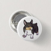 Pembroke Corgi Ronde Button 3,2 Cm (Voorkant /achterkant)