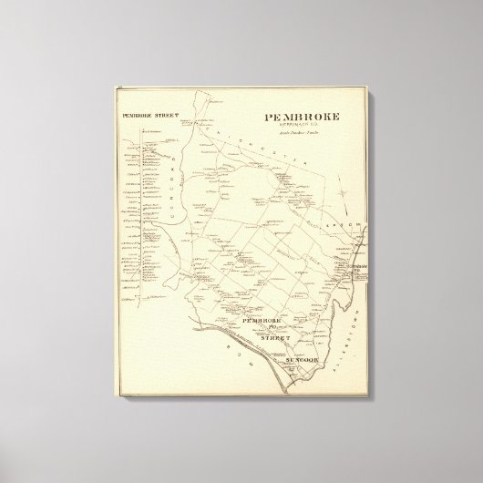 Pembroke, Merrimack Co Canvas Afdruk (Voorkant)