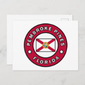 Pembroke Pines Florida Briefkaart (Voorkant / Achterkant)