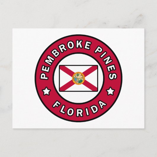 Pembroke Pines Florida Briefkaart (Voorkant)