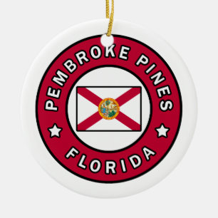 Pembroke Pines Florida Keramisch Ornament