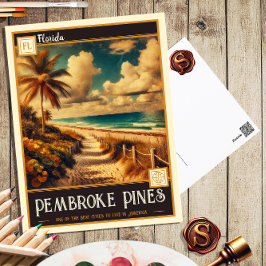 Pembroke Pines, Florida | Oude ansichtkaart Briefkaart