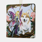 Pembroke Welch Corgi Fairy Fantasy Keramisch Ornament (Links)