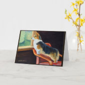 Pembroke Welse Corgi Kaart (Gele Bloem)