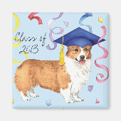 Pembroke Welsh Corgi Afstuderen Magneet (Voorkant)