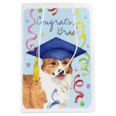 Pembroke Welsh Corgi Afstuderen Medium Cadeauzakje (Voorkant)