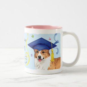 Pembroke Welsh Corgi Afstuderen Tweekleurige Koffiemok