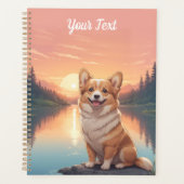 Pembroke Welsh Corgi bij het meer Planner (Voorkant)