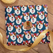 Pembroke Welsh Corgi Blue Cartoon Wrapping Paper Cadeaupapier