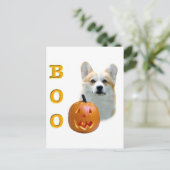 Pembroke Welsh Corgi Boo Briefkaart (Staand voorkant)