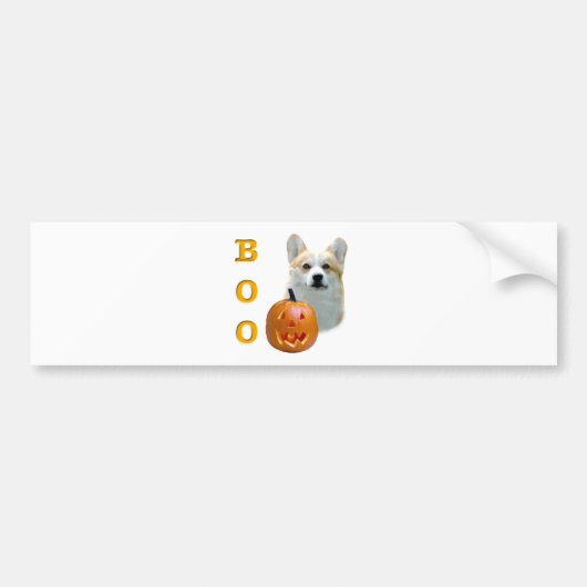 Pembroke Welsh Corgi Boo Bumpersticker (Voorkant)
