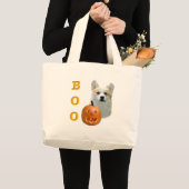 Pembroke Welsh Corgi Boo Grote Tote Bag (Voorkant (product))
