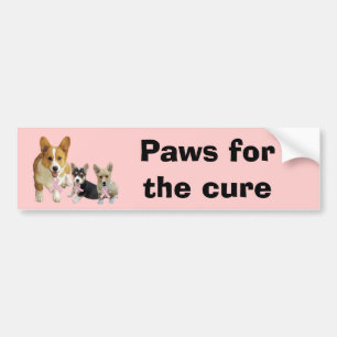 Pembroke Welsh Corgi Breast Cancer Bumpersticker