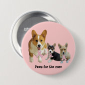 Pembroke Welsh Corgi Breast Cancer Button (Voorkant /achterkant)