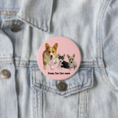 Pembroke Welsh Corgi Breast Cancer Button (In situ)