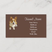 Pembroke Welsh Corgi Breeder Visitekaartje (Achterkant)