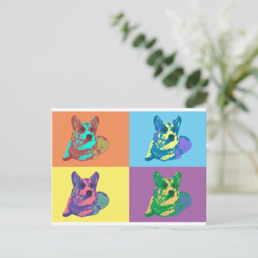 Pembroke Welsh Corgi Briefkaart (Staand voorkant)