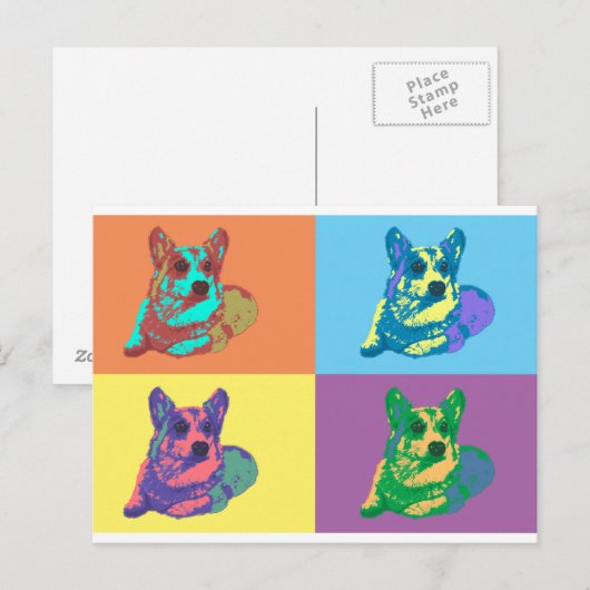 Pembroke Welsh Corgi Briefkaart (Voorkant / Achterkant)