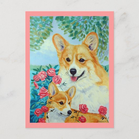 Pembroke Welsh Corgi Briefkaarten (Voorkant)