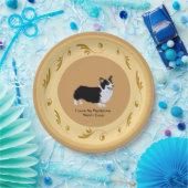 Pembroke Welsh Corgi, Brown and Gold Papieren Bordje (Feest)