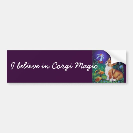 Pembroke Welsh Corgi Bumpersticker (Voorkant)