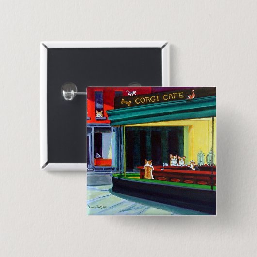 Pembroke Welsh Corgi Button (Voorkant /achterkant)