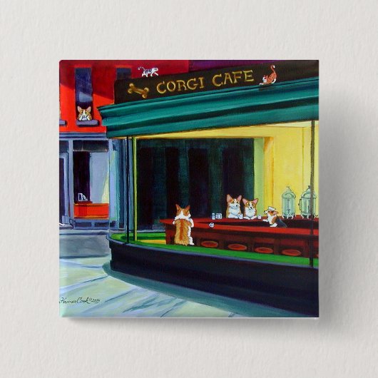 Pembroke Welsh Corgi Button (Voorkant)