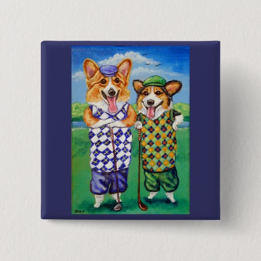 Pembroke Welsh Corgi Button Pins (Voorkant)