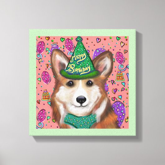 PEMBROKE WELSH CORGI CANVAS AFDRUK (Voorkant)