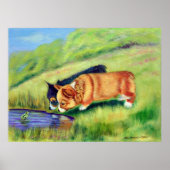 Pembroke Welsh Corgi Canvas Print (Voorkant)
