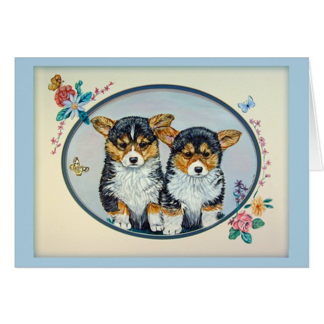 Pembroke Welsh Corgi Cards (Voorkant Horizontaal)