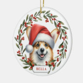 Pembroke Welsh Corgi Ceramic Circle Ornament (Links)