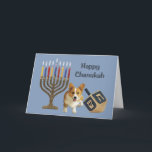 Pembroke Welsh Corgi Chanukah Kaart Menorah Dreide<br><div class="desc">Het herdenken van familie en vrienden tijdens het Chanoekaseizoen is een prachtige manier om contact te houden met de mensen waar je van houdt en waar je om geeft. Ik heb met liefde en zorg een Chanoekaartje voor honden gemaakt en ik ben er zeker van dat iedereen die van honden...</div>
